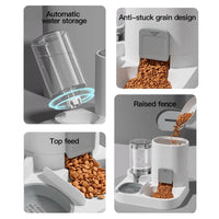 Automated Gravity-Fed Cat Water Dispenser & Feeder