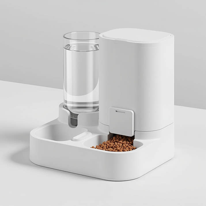 Automated Gravity-Fed Cat Water Dispenser & Feeder