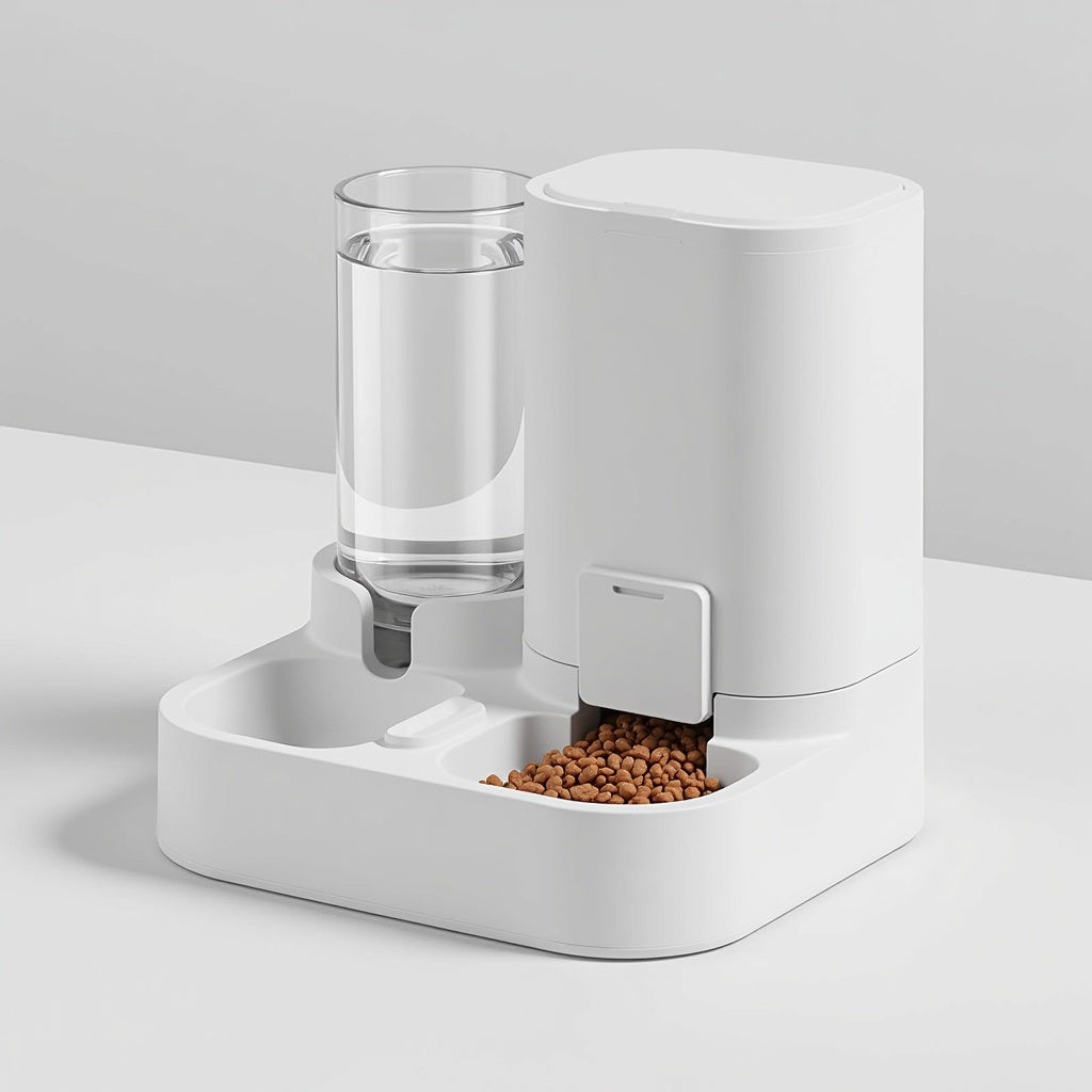 Automated Gravity-Fed Cat Water Dispenser & Feeder