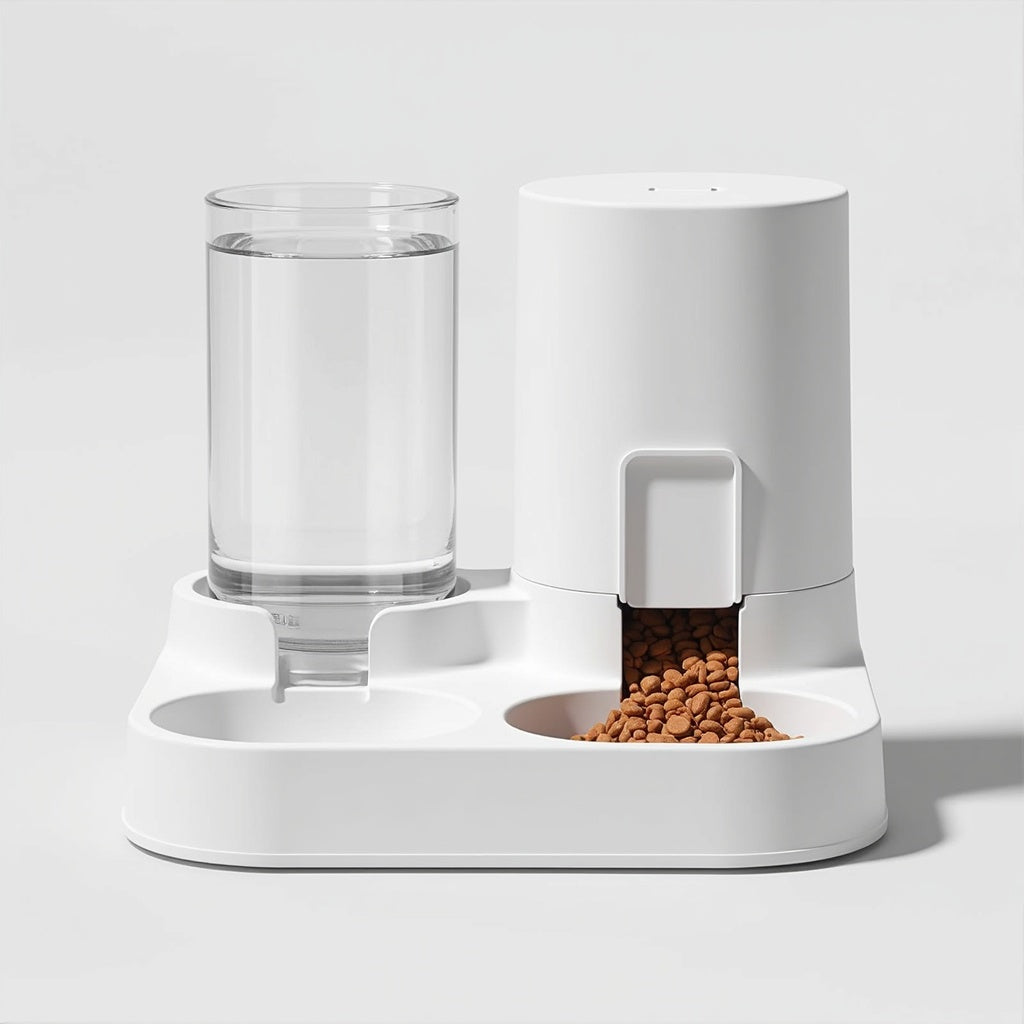 Automated Gravity-Fed Cat Water Dispenser & Feeder