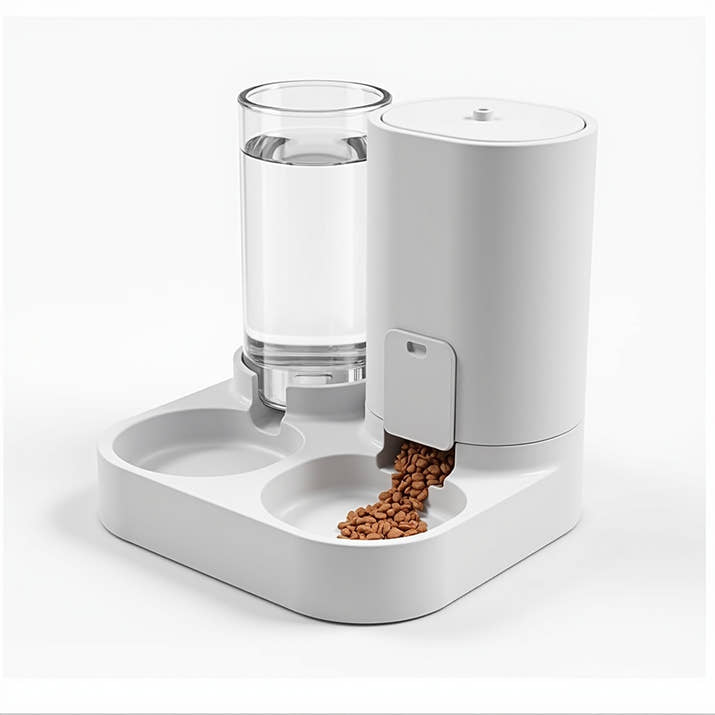 Automated Gravity-Fed Cat Water Dispenser & Feeder